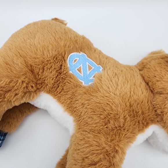 FOCO UNC Tar Heels Reindeer Plush 12" Blue Plaid Feet Brown Fur Stuffed Toy - Picture 6 of 10